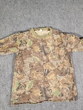 Vanish Men's Camouflage Long Sleeve T-Shirt Regular Fit Brown Green Beige